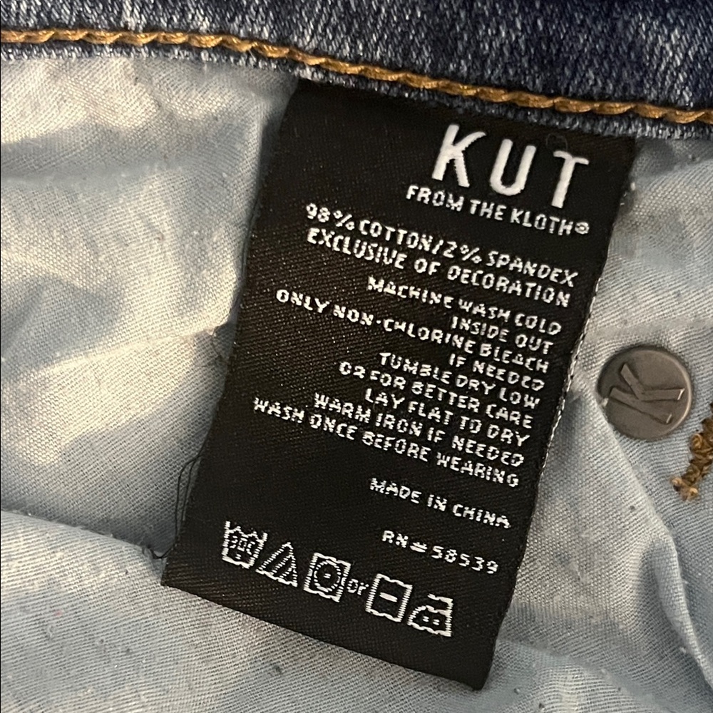 Kut from the Kloth Women's Dark Blue Skinny Ankle Jeans - Picture 12 of 12